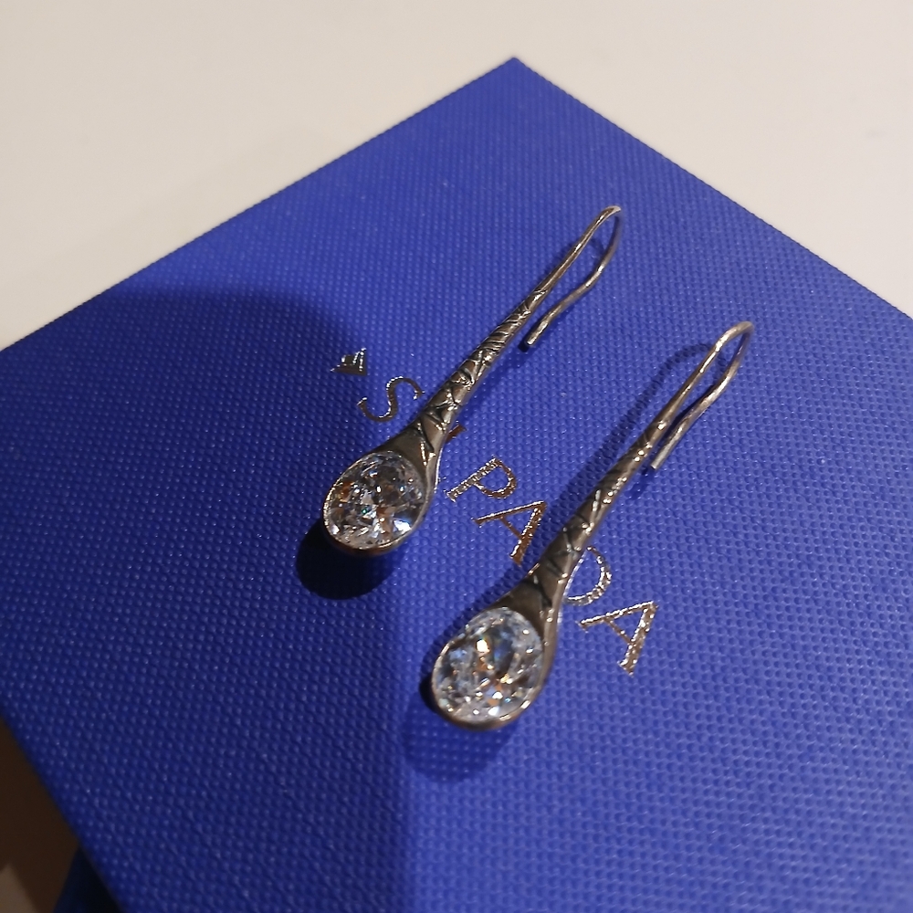 ✨️Silpada Falling Star Cubic Zirconia Earrings in Sterling Silver ✨️ - Picture 2 of 15